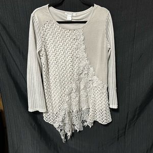 Feratelli brand Light grey with lace top / Size‎ L / Q-3